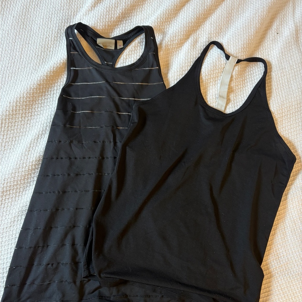 Two Athleta Black Tank Tops